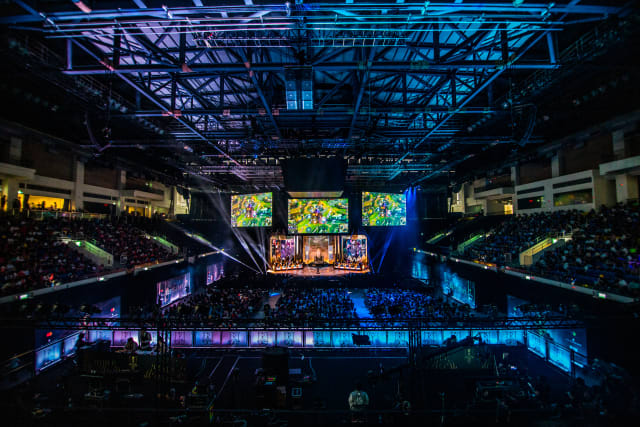 TAIPEI, TAIWAN - MAY 19: Crowd and stage at League of Legends Mid-Season Invitational Finals on May 19, 2019 in Taipei, Taiwan. (Photo by Timo Verdeil/ESPAT Media/Getty Images)