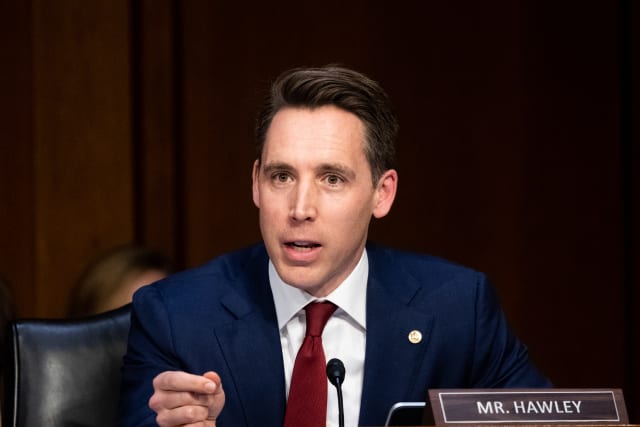 WASHINGTON, DC, UNITED STATES, DECEMBER 11, 2019:
U.S. Senator Josh Hawley (R-MO) speaks during the Senate Judiciary Committee Hearing on the Department of Justice (DOJ) Inspector General's report regarding the investigation into DOJ and FBIs work regarding the 2016 presidential election.- PHOTOGRAPH BY Michael Brochstein / Echoes Wire/ Barcroft Media (Photo credit should read Michael Brochstein / Echoes Wire / Barcroft Media via Getty Images)