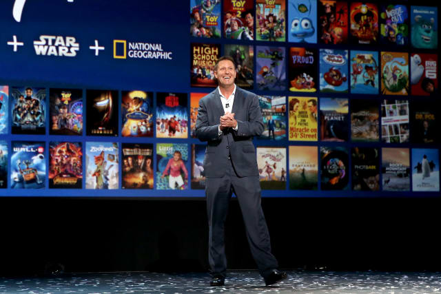 ANAHEIM, CALIFORNIA - AUGUST 23: Chairman of Direct-to-Consumer & International division of The Walt Disney Company Kevin Mayer took part today in the Disney+ Showcase at Disney’s D23 EXPO 2019 in Anaheim, Calif. (Photo by Jesse Grant/Getty Images for Disney)