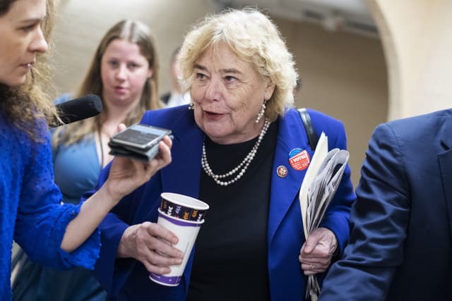 UNITED STATES - MARCH 3: Rep. Zoe Lofgren, D-Calif., talks with reporters after a meeting of the House Democratic Caucus in the Capitol on Tuesday, March 3, 2020. (Photo By Tom Williams/CQ-Roll Call, Inc via Getty Images)