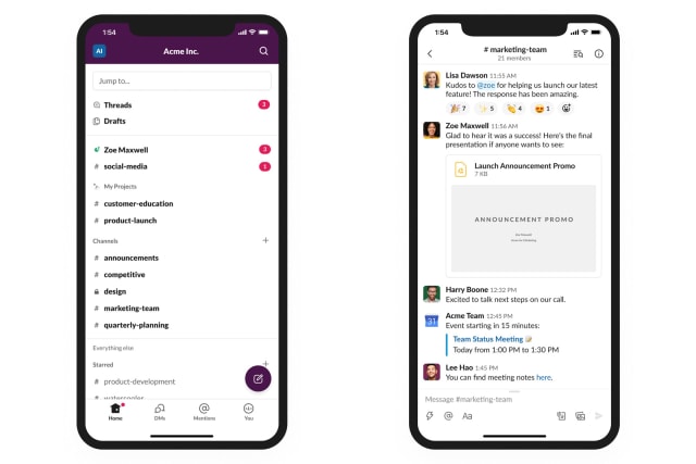 Slack mobile app redesign for 2020