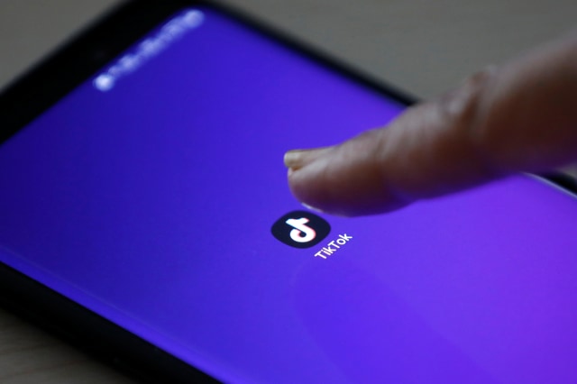The logo of TikTok application is seen on a mobile phone screen in this picture illustration taken February 21, 2019. Picture taken February 21, 2019. REUTERS/Danish Siddiqui/Illustration
