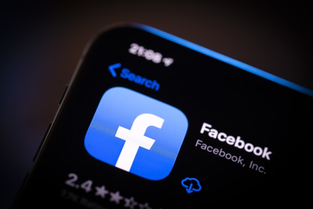 The Facebook application is seen in the App Store on an iPhone in Warsaw, Poland on March 31, 2020. (Photo by Jaap Arriens/NurPhoto via Getty Images)