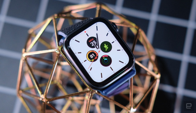 Apple Watch Series 5 with Meridian face