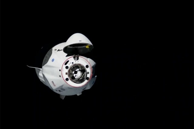 SpaceX Crew Dragon docking with the International Space Station