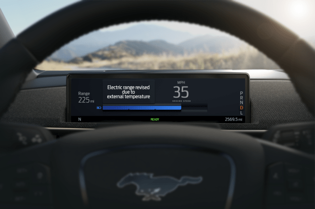 Ford Mustang Mach-E intelligent range feature
