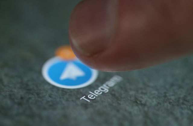The Telegram app logo is seen on a smartphone in this picture illustration taken September 15, 2017. REUTERS/Dado Ruvic/Illustration