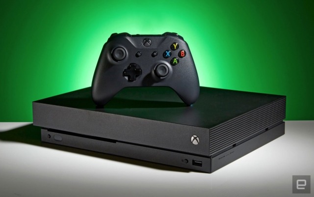 An Xbox console.