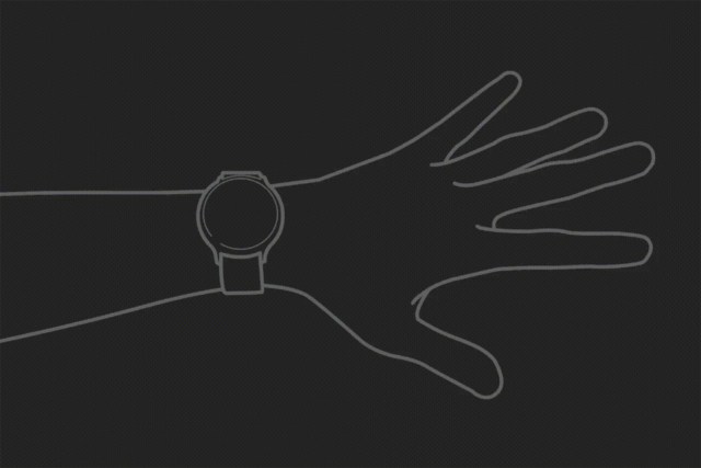 Samsung Galaxy Watch 3 hand gesture