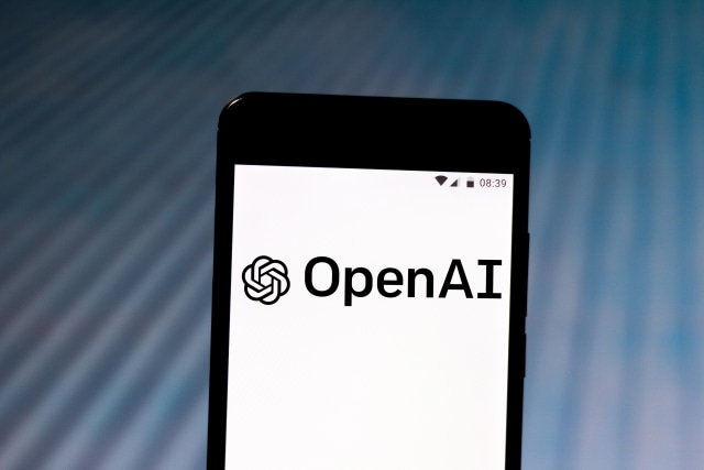 BRAZIL - 2019/07/22: In this photo illustration an OpenAI logo seen displayed on a smartphone. (Photo Illustration by Rafael Henrique/SOPA Images/LightRocket via Getty Images)