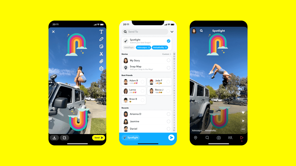 Snapchat will pay users for the most popular videos in Spotlight.