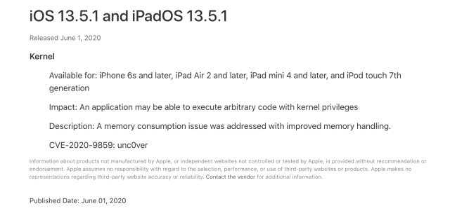 Apple iOS 13.5.1