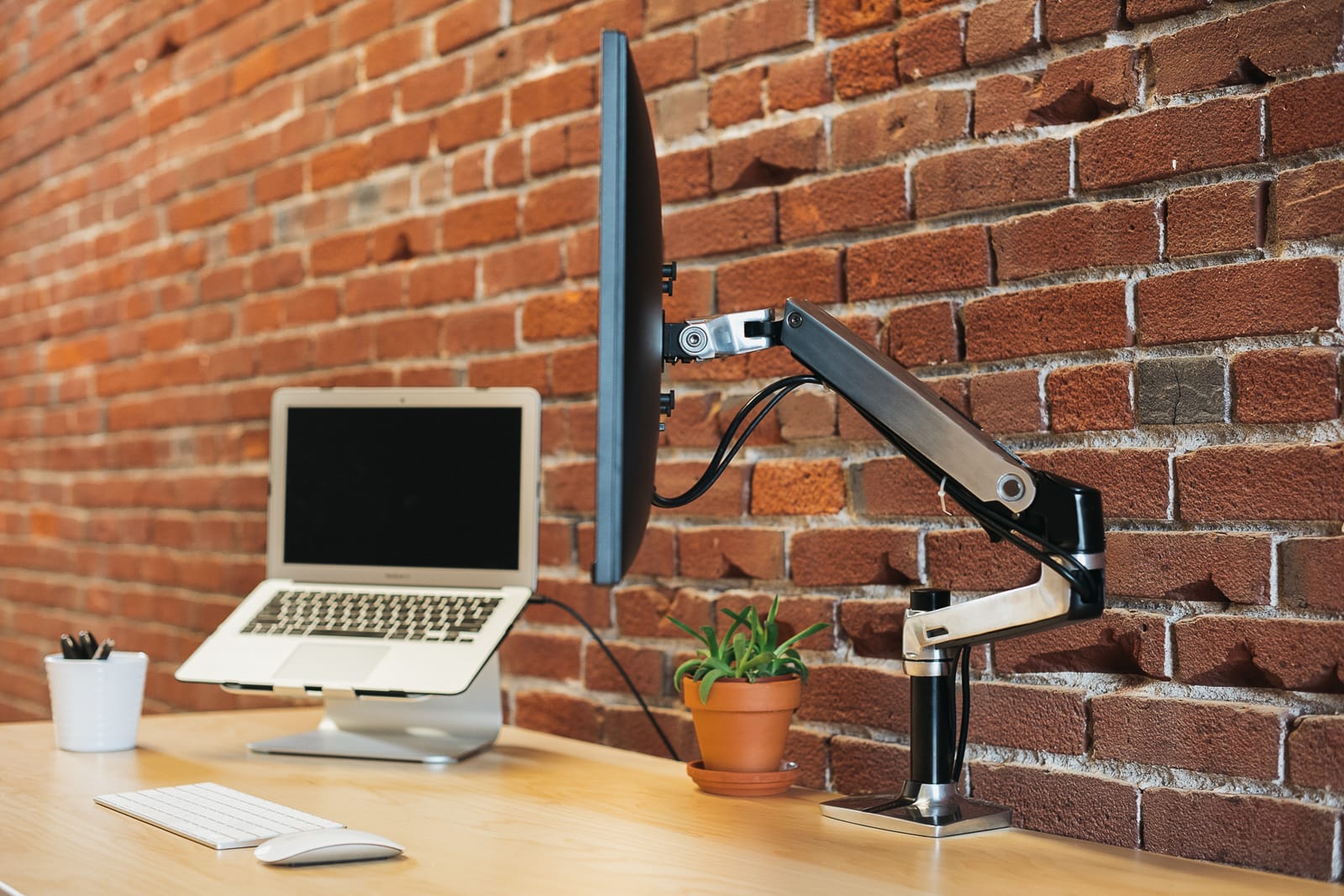 The Best Monitor Arms Engadget, Dual Monitor Mount Desk Against Wall