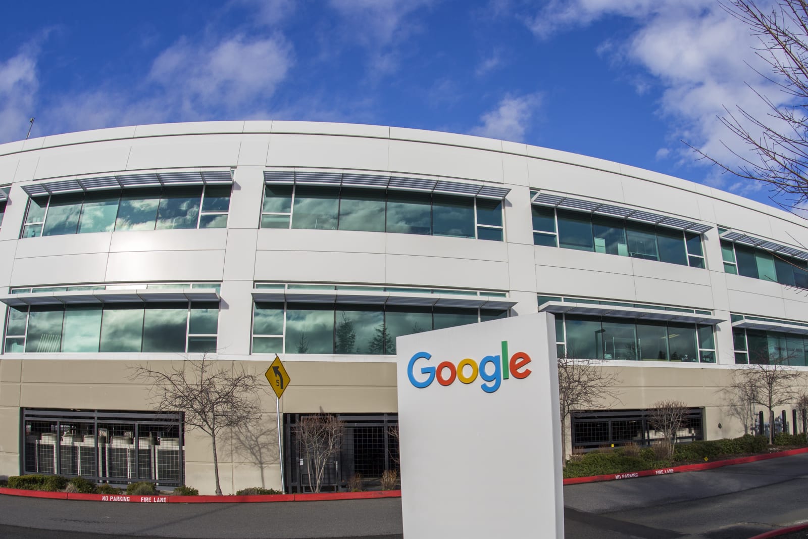 Fisheye view of a Google building