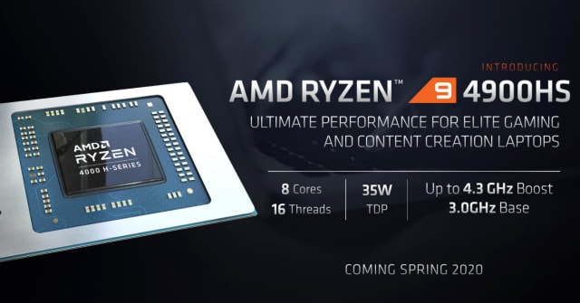 AMD 推出 Ryzen 9 系列筆電處理器來與 Intel 競爭遊戲市場