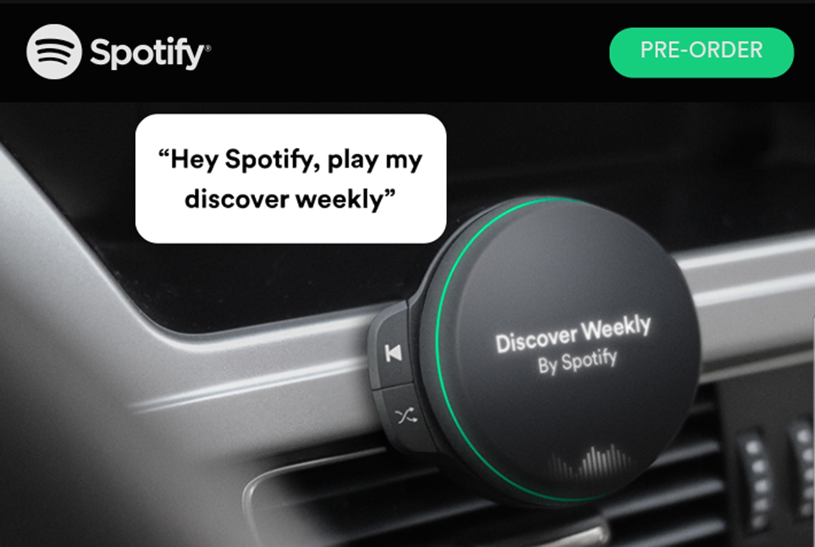 Concept of an in-car Spotify device
