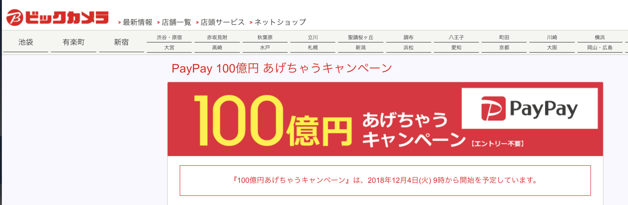 ビックカメラでpaypay利用可能に 100億円キャンペーン対象 ビックポイントも貯まる Engadget 日本版