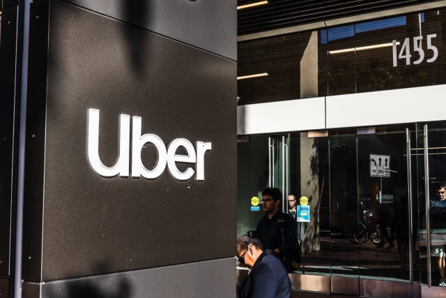 August 21, 2019 San Francisco / CA / USA - UBER headquarters in SOMA district; Uber Technologies, Inc. is an American multinational transportation network company (TNC)
