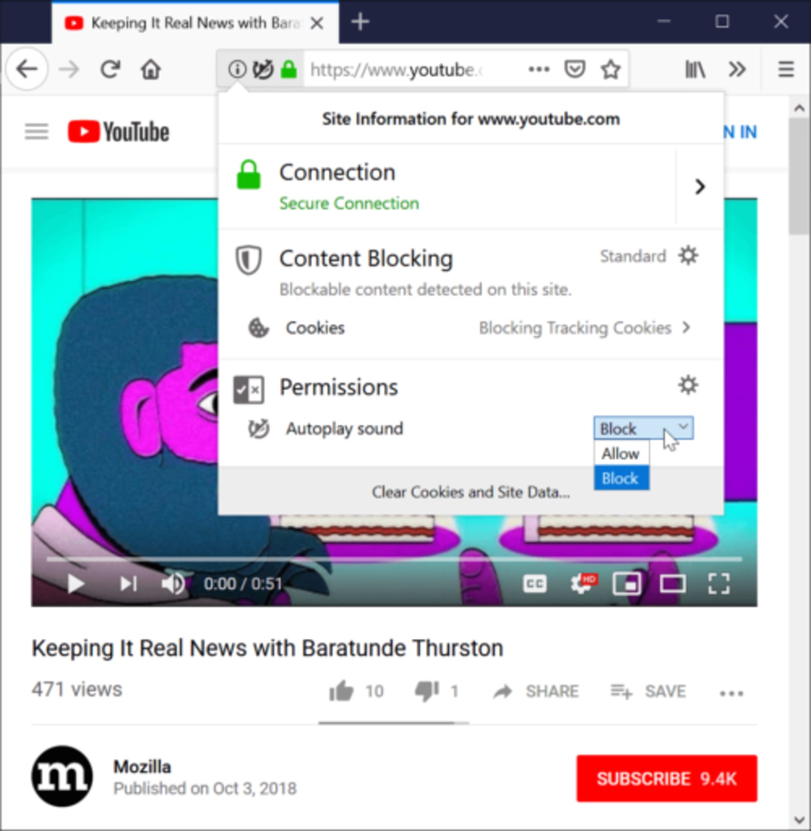 Firefox 66 autoplay content blocker