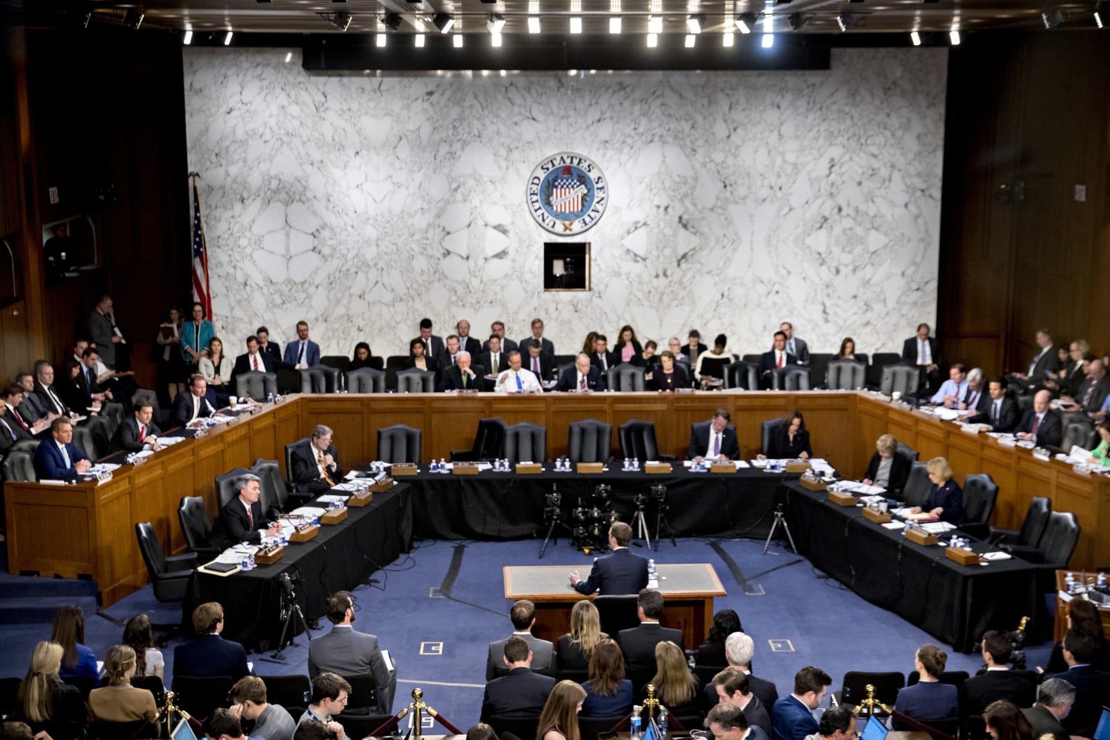 Facebook CEO Mark Zuckerberg Testifies Before The Senate Judiciary And Commerce Committees