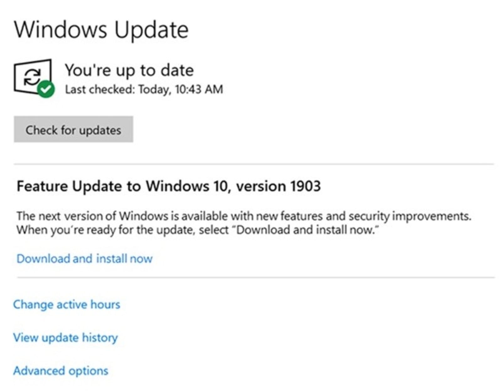Windows 10 download and install now feature
