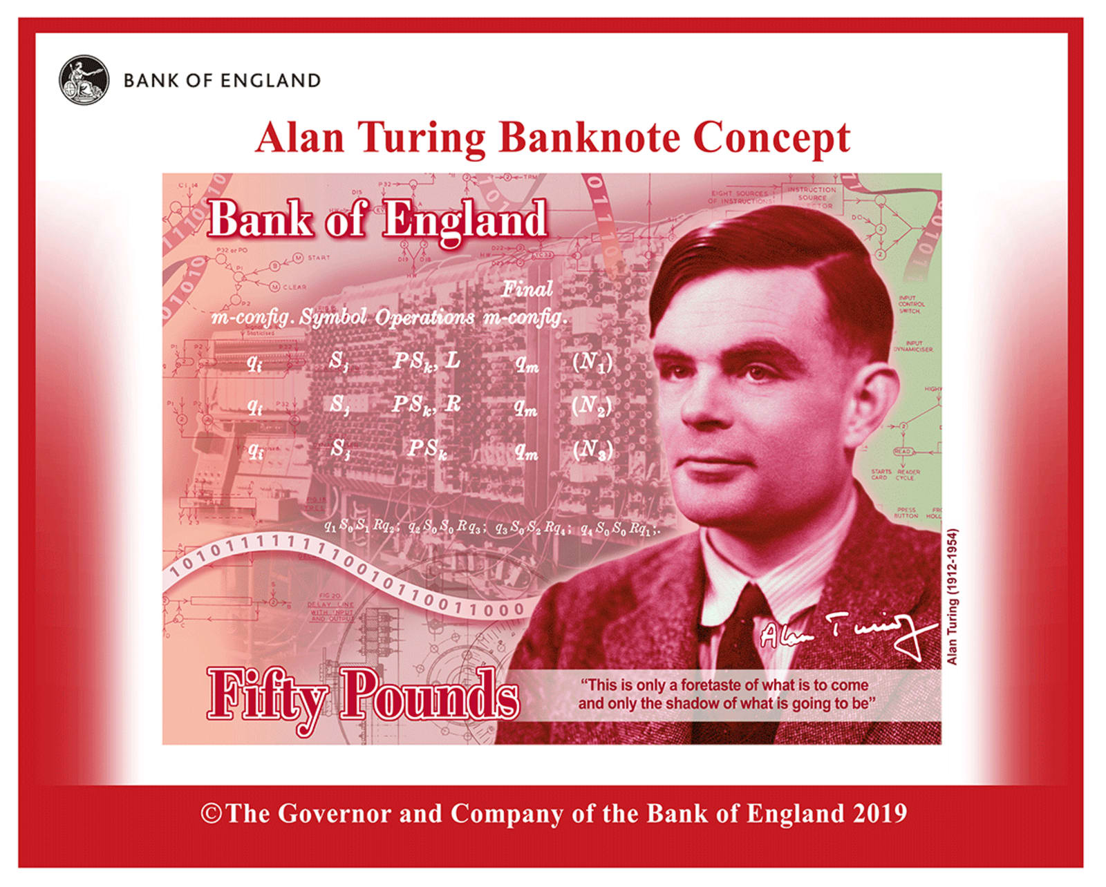 Alan Turing £50 Note