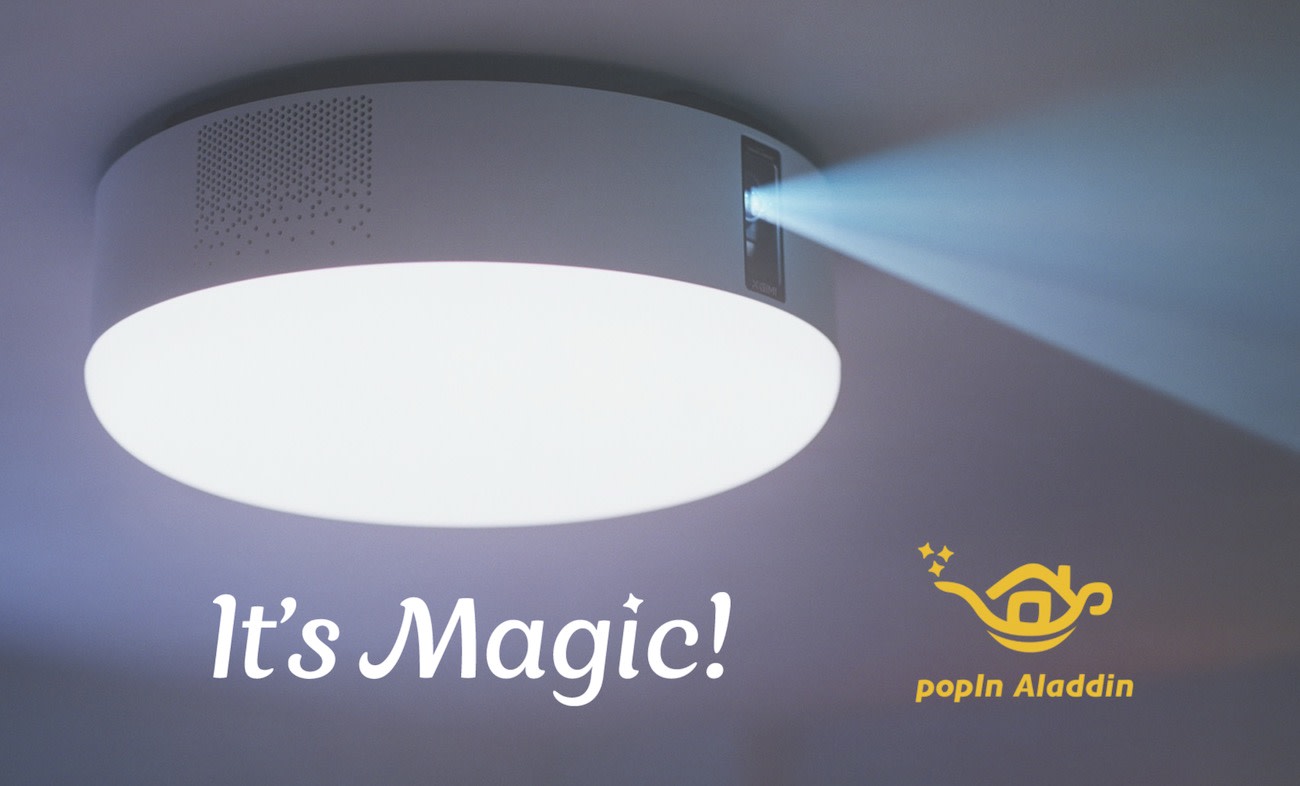 Announcement of projector with integrated lighting popIn Aladdin 2 