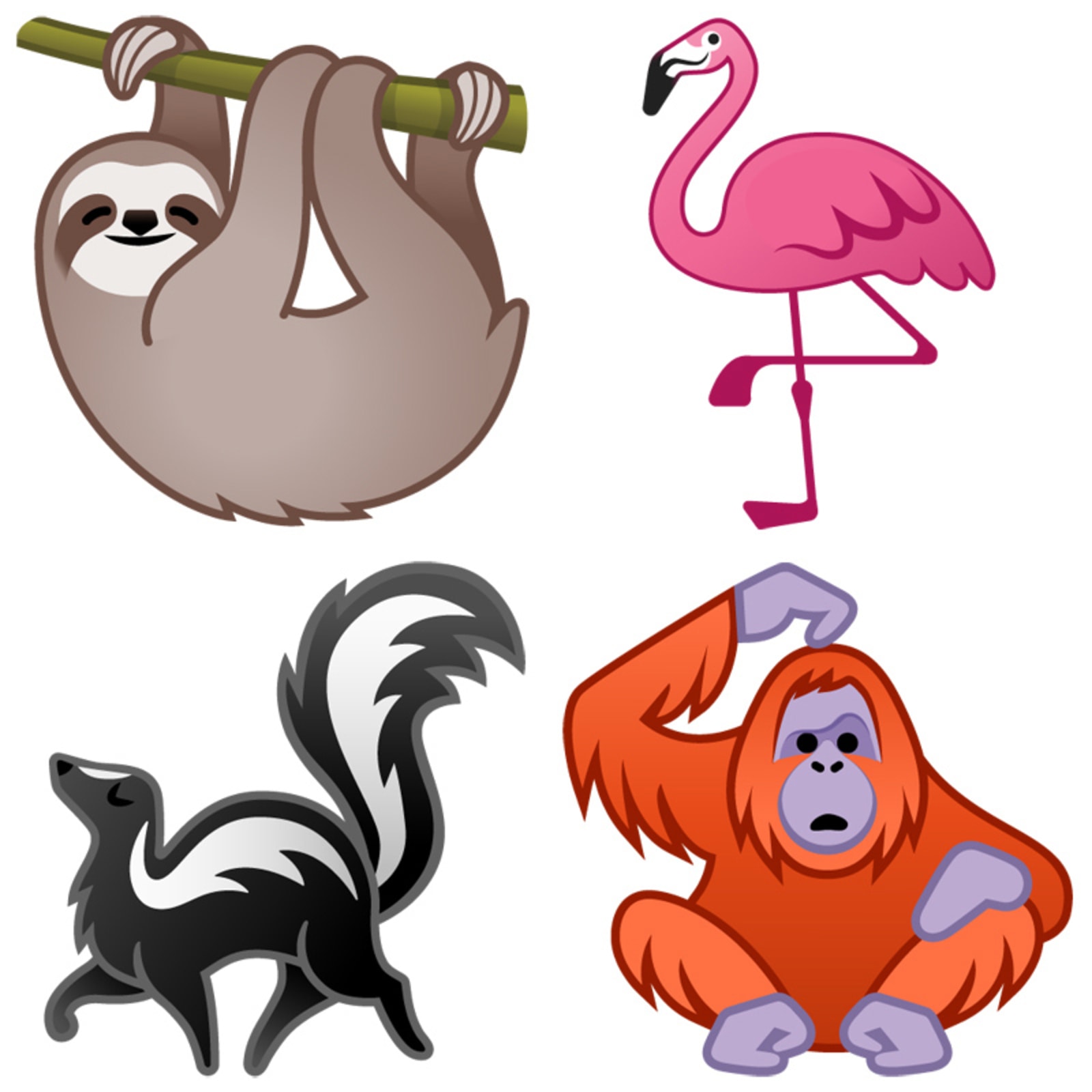 Android Q emoji for animals