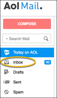 webmail inbox button